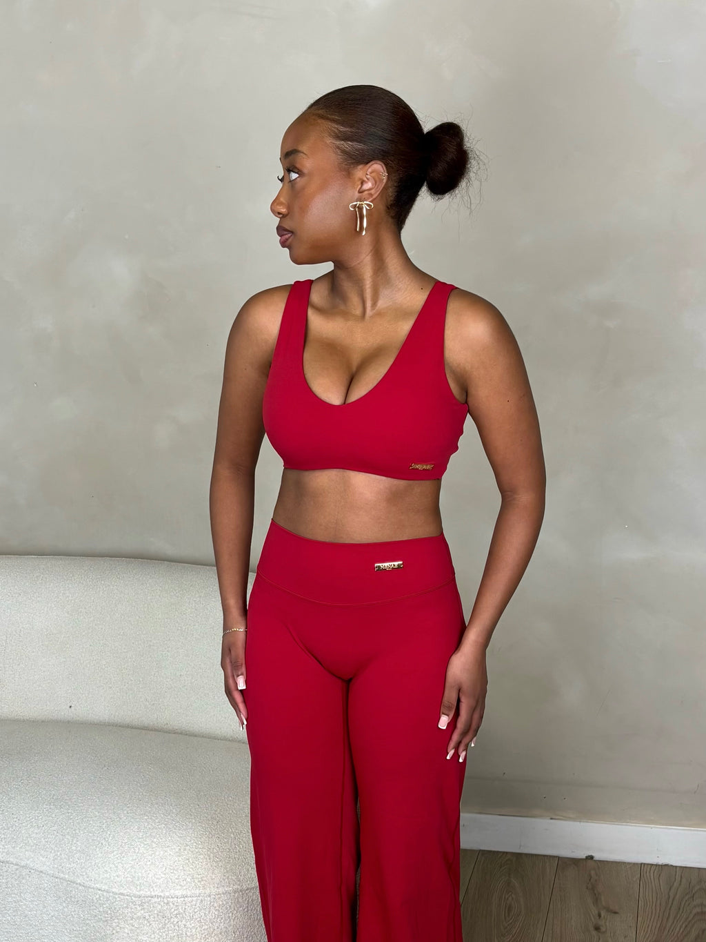 Sculpt Top In Ruby Red
