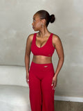 Sculpt Top In Ruby Red
