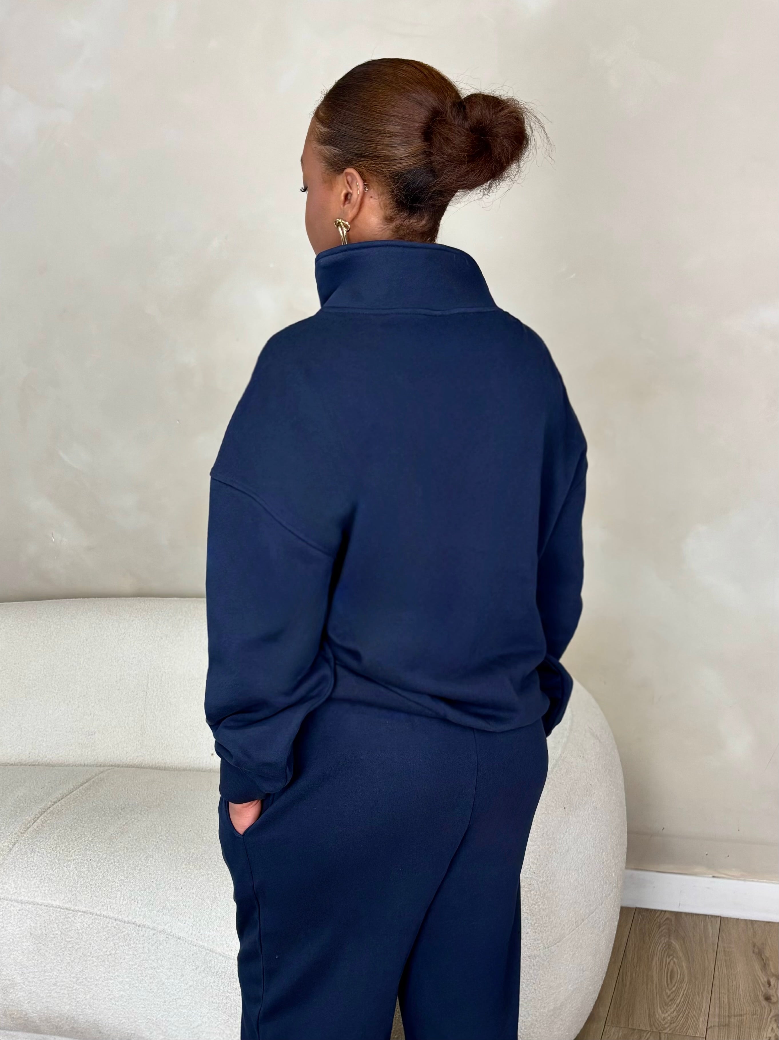 Signature Half-Zip In Navy