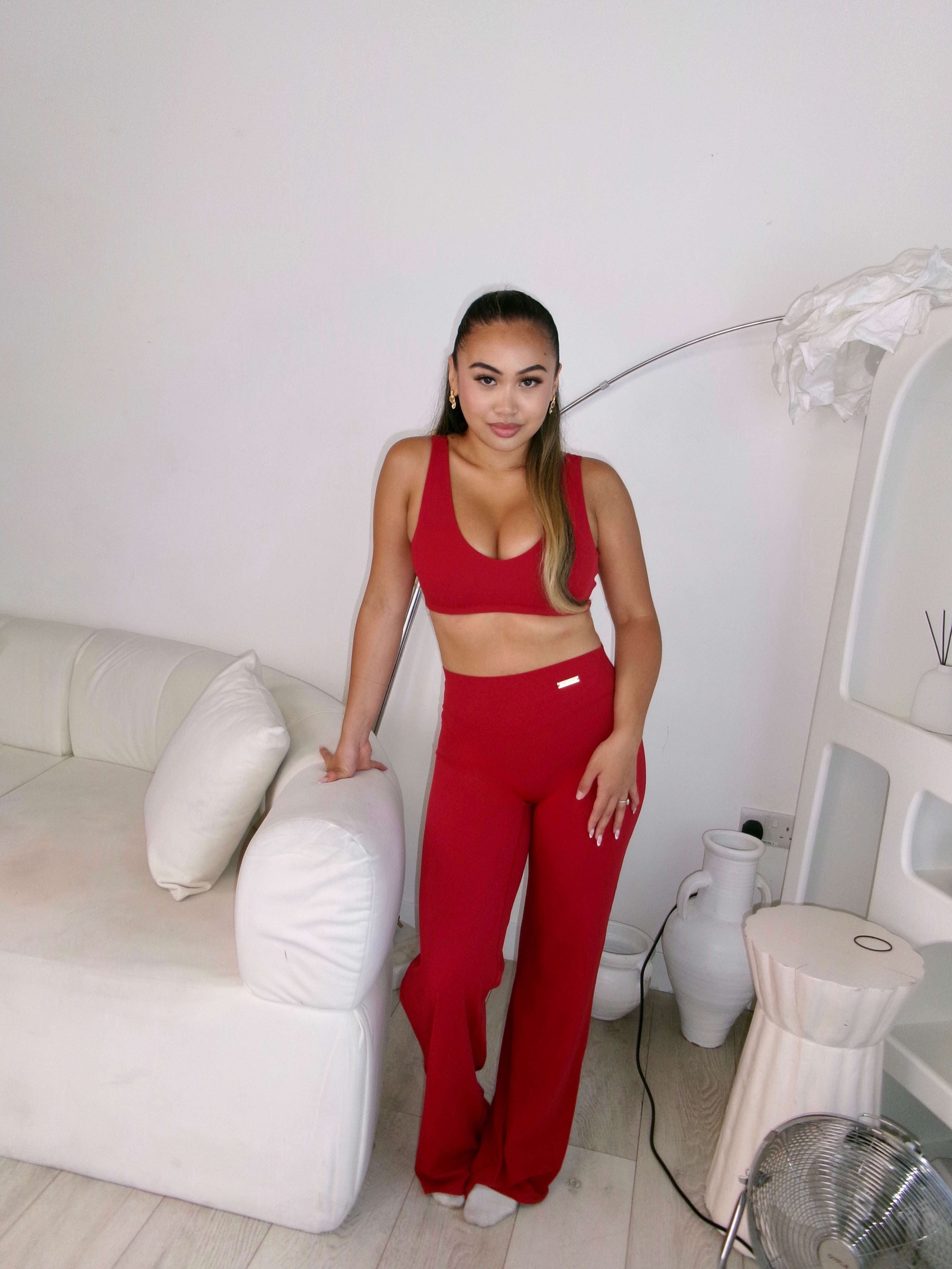 Sculpt Flare In Ruby Red