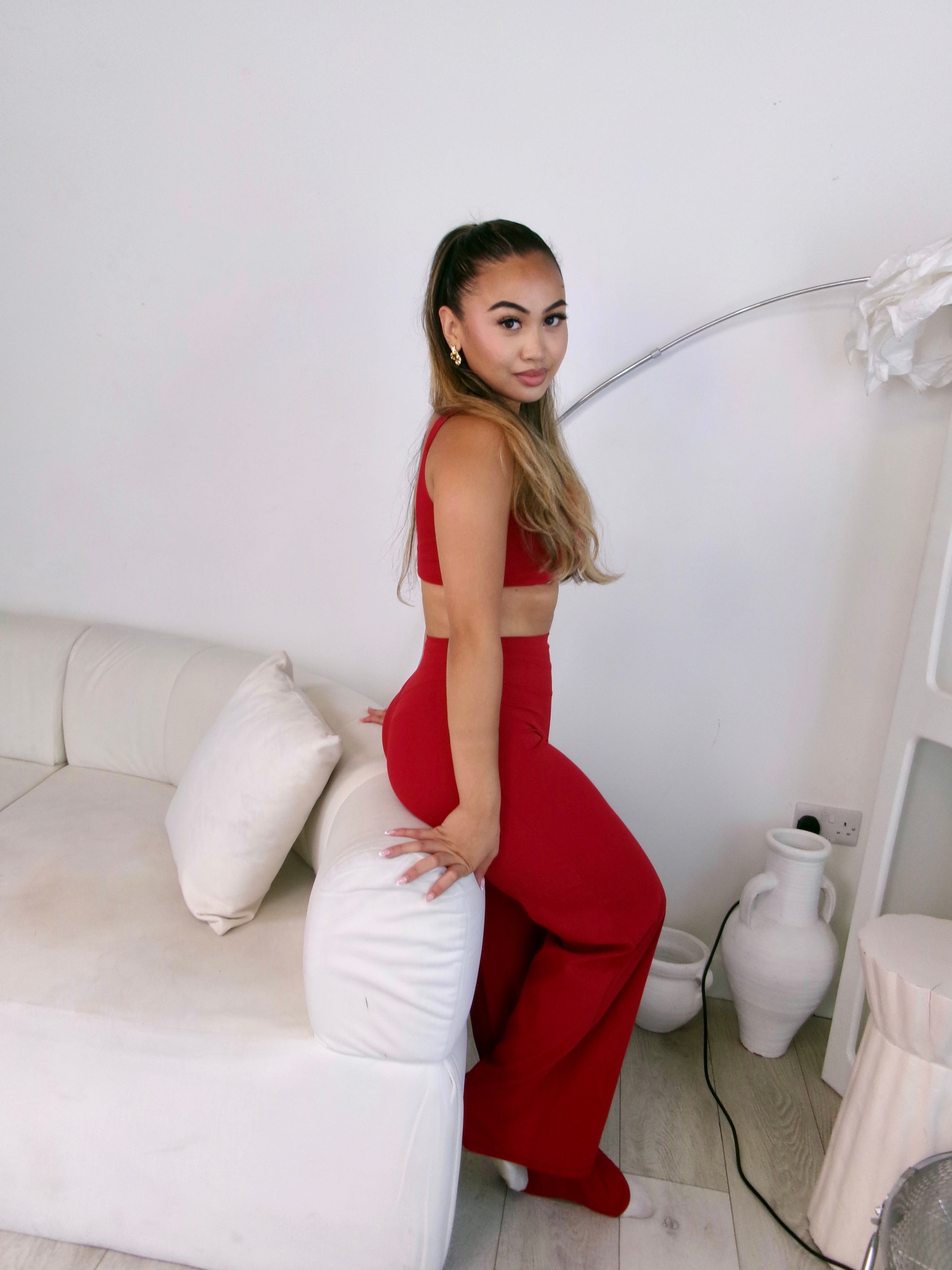 Sculpt Flare In Ruby Red