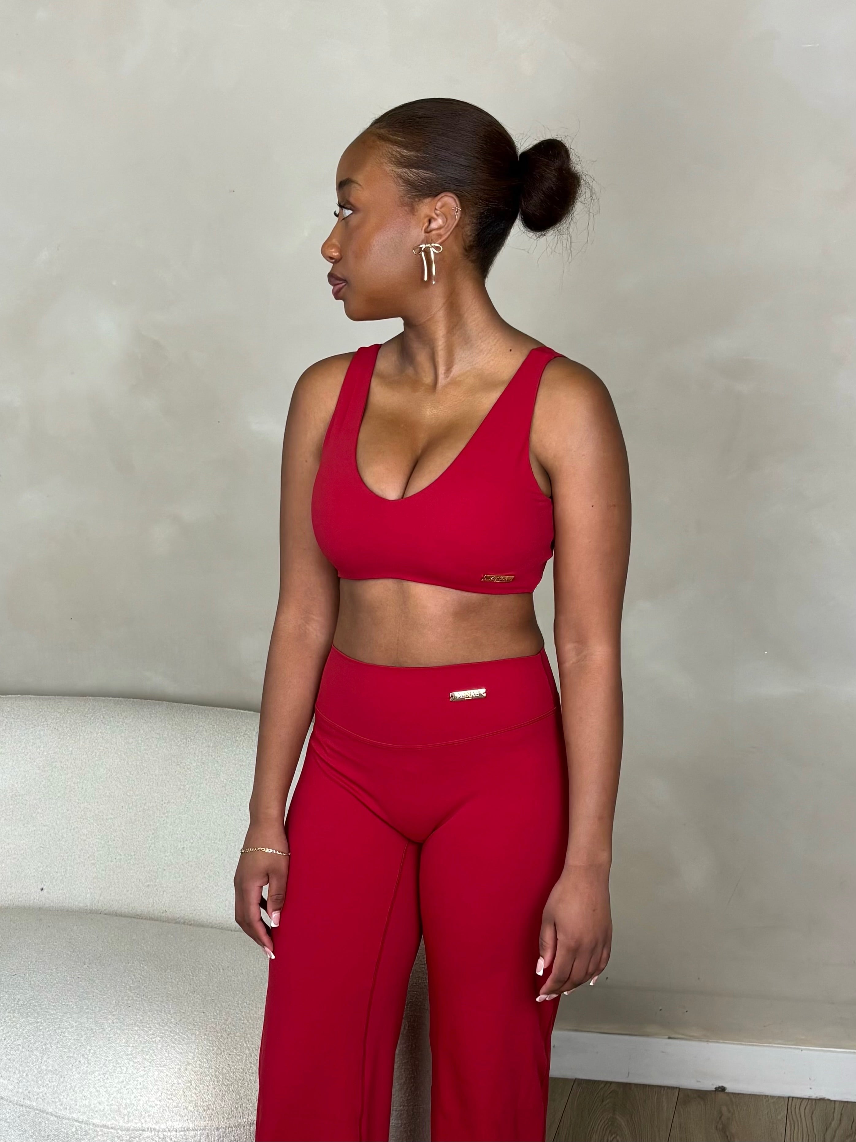 Sculpt Top In Ruby Red