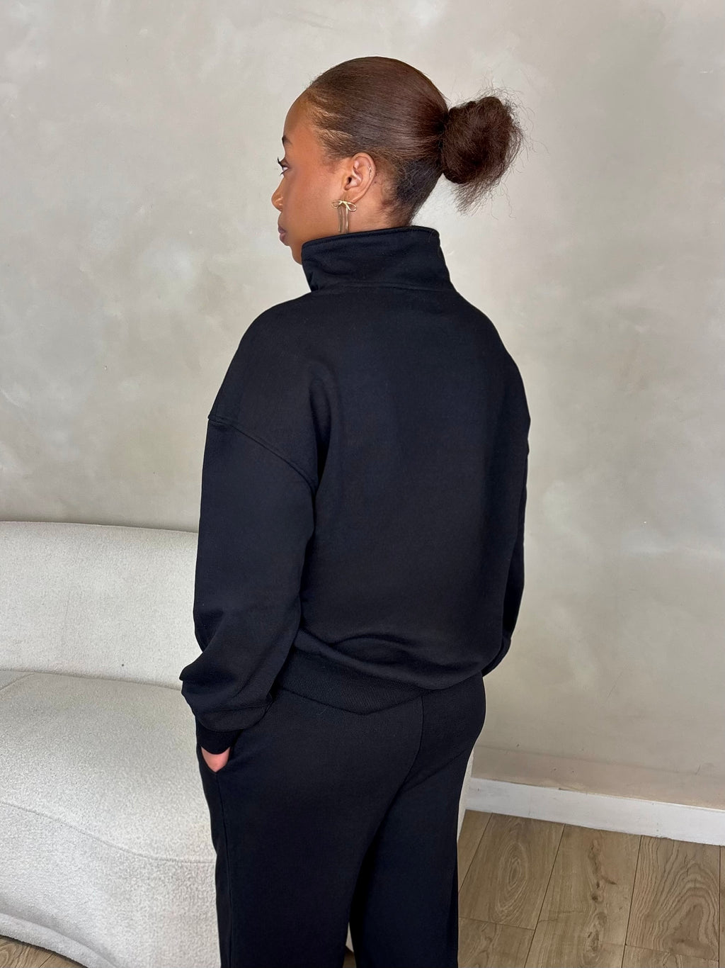 Signature Half-Zip In Black