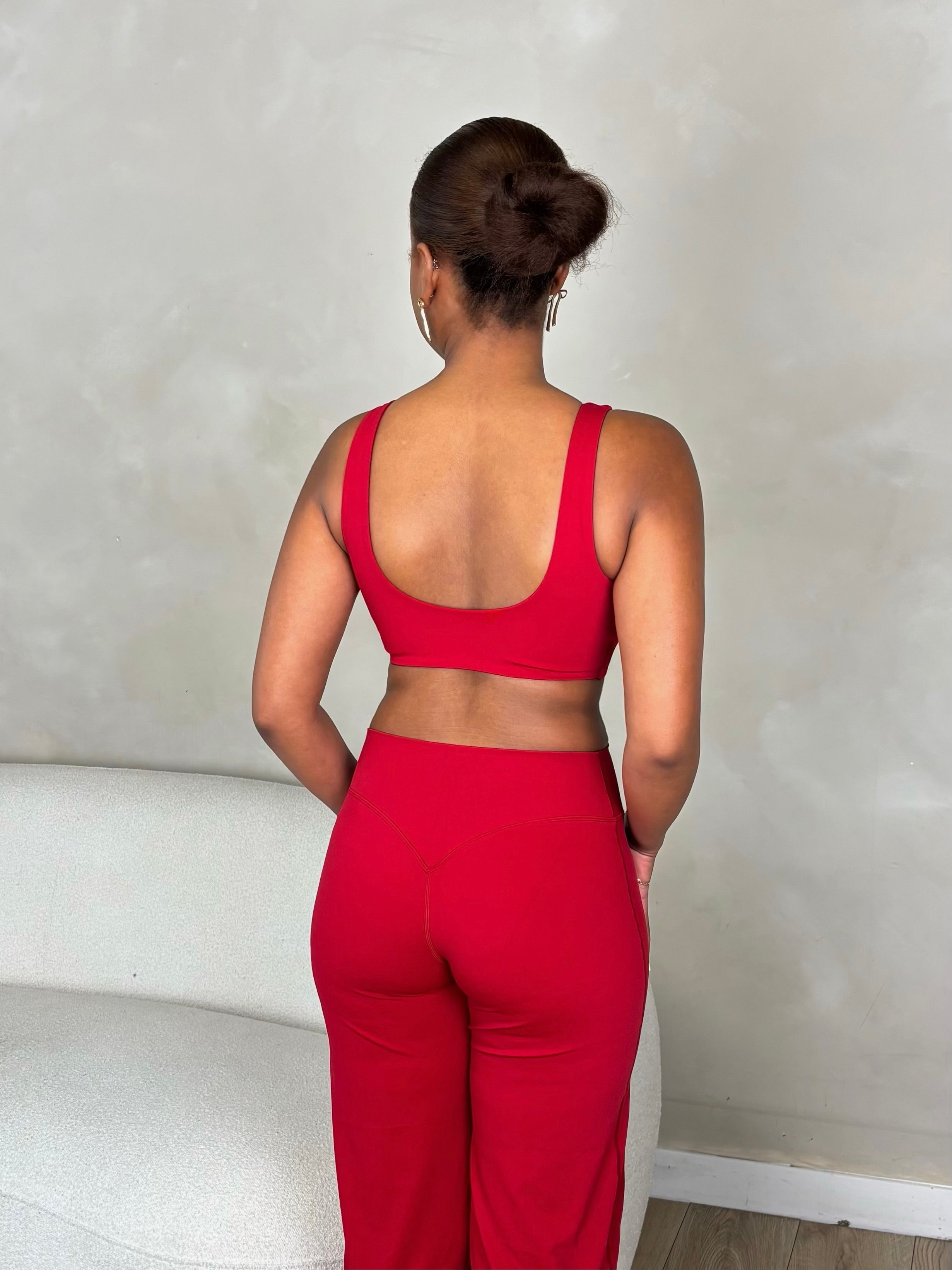 Sculpt Top In Ruby Red