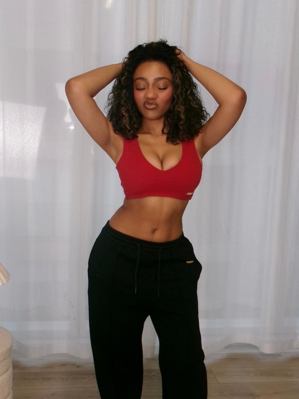 Sculpt Top In Ruby Red