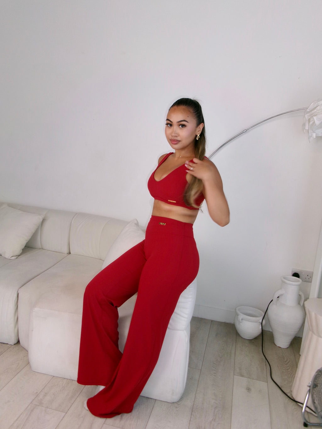 Sculpt Flare In Ruby Red