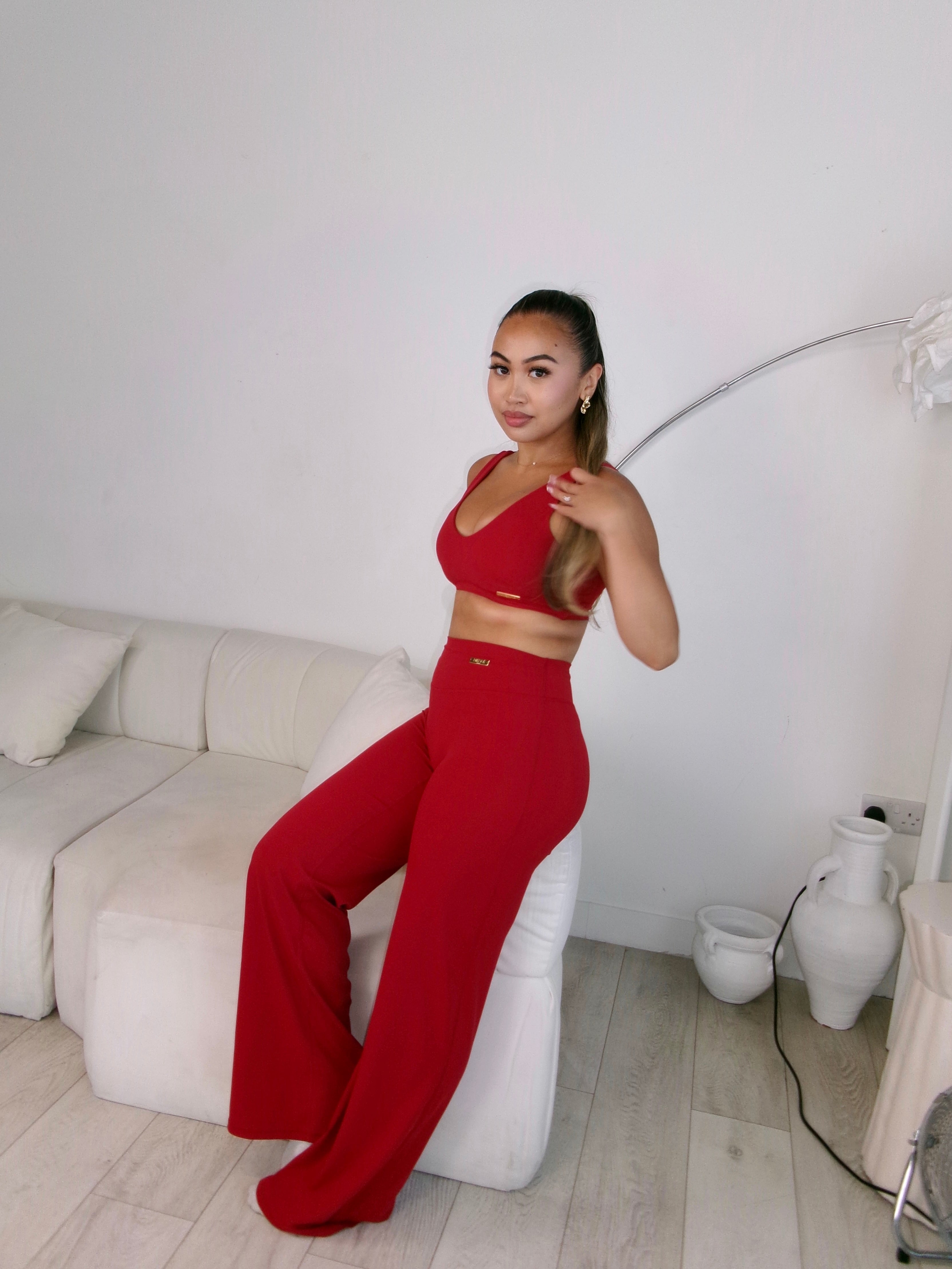 Sculpt Flare In Ruby Red